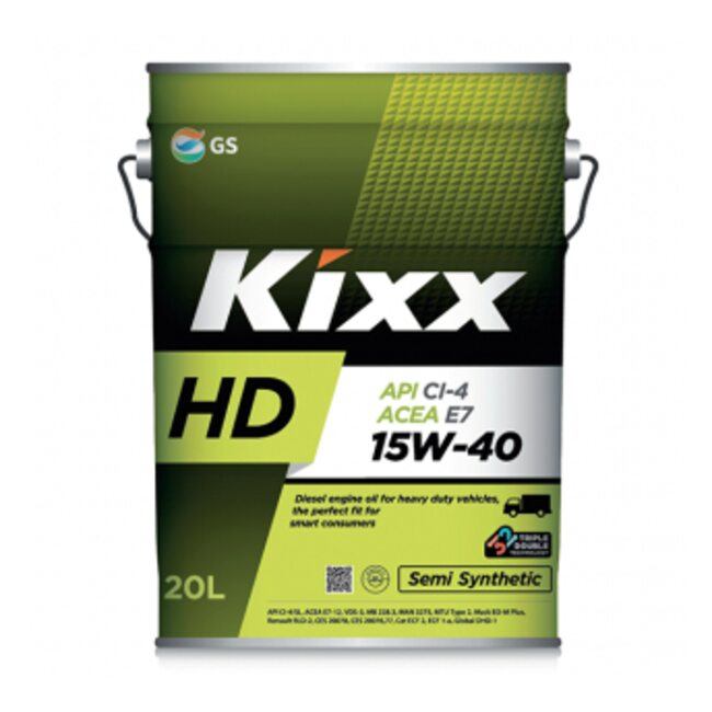 Дизельное моторное масло KIXX HD1 CI-4/SL (E7) 15W40 20л
