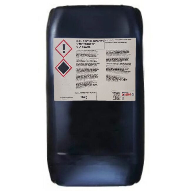 Моторное масло LOTOS Semisynthetic GEAR OIL GL-5 75W90 26кг-30л