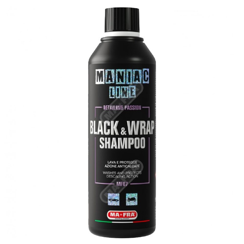 Автошампунь 2 в 1: моет и защищает | Maniac Line BLACK e WRAP SHAMPOO 500 мл