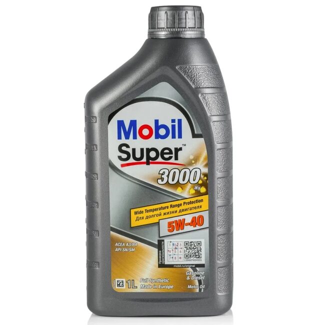 Cинтетическое моторное масло Mobil Super 3000 5W40 1л