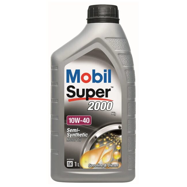 Полусинтетическое моторное масло Mobil Super 2000 10W40 1л