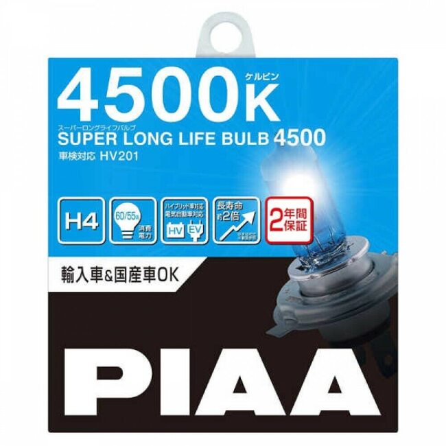 PIAA SUPER LONG LIFE 4500K H4 12V HV201