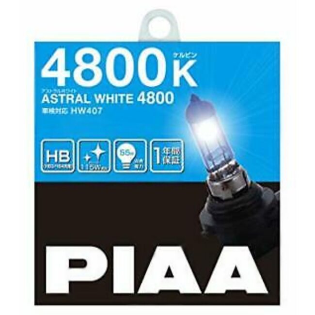 PIAA ASTRAL WHITE 4800K HB 12V HW407