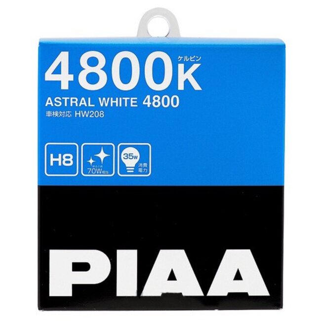PIAA ASTRAL WHITE 4800K H8 12V HW408