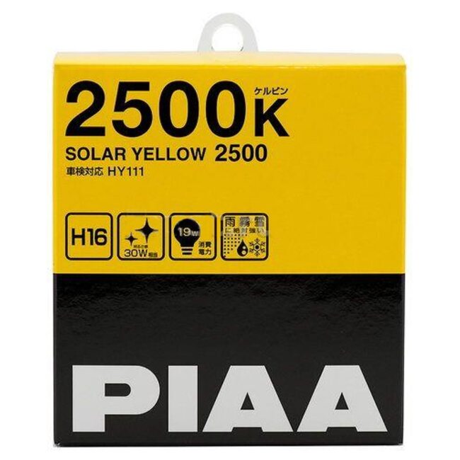 PIAA SOLAR YELLOW 2500K H16 12V HY111E