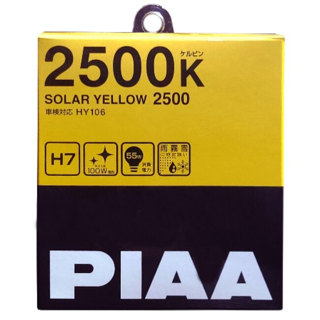 PIAA SOLAR YELLOW 2500K H7 12V HY106E