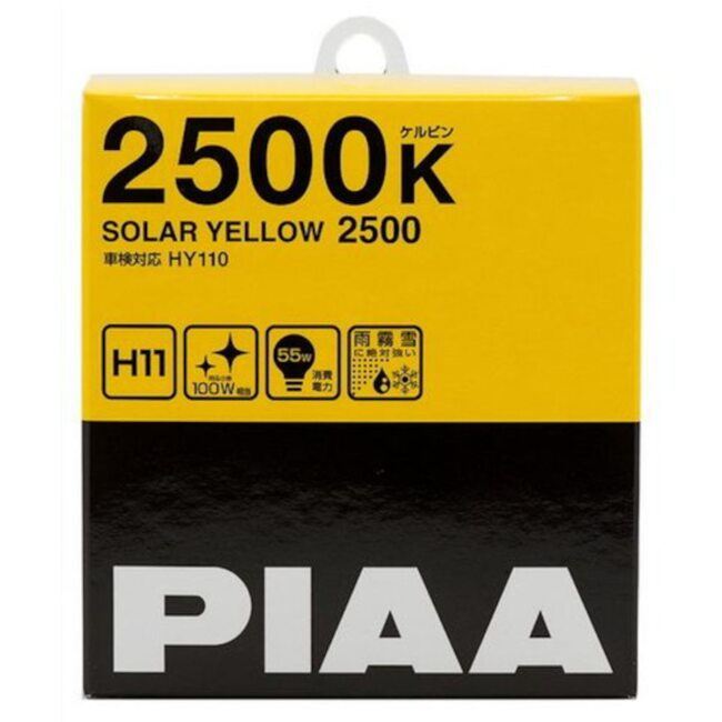 PIAA SOLAR YELLOW 2500K H11 12V HY110E