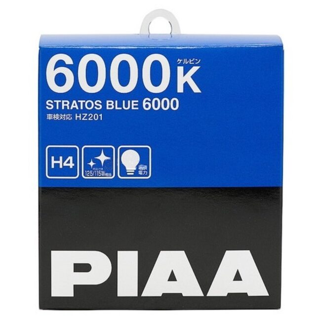 PIAA STRATOS BLUE 6000K H4 12V HZ501