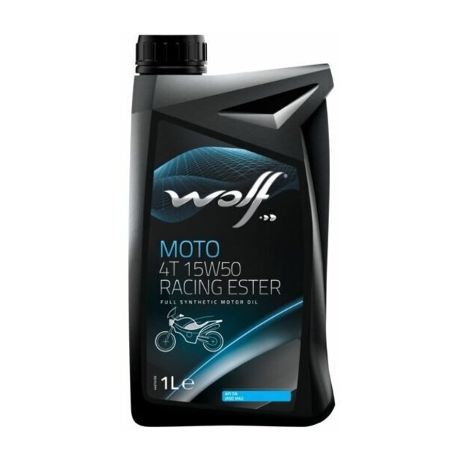 Моторное масло WOLF MOTO 4T 15W50 RACING ESTER 1л