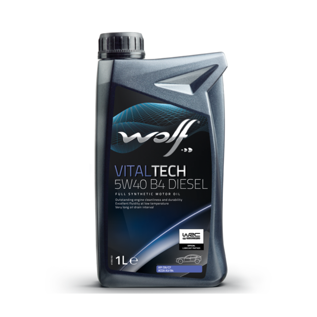 Моторное масло WOLF VITALTECH 5W40 B4 DIESEL 1л