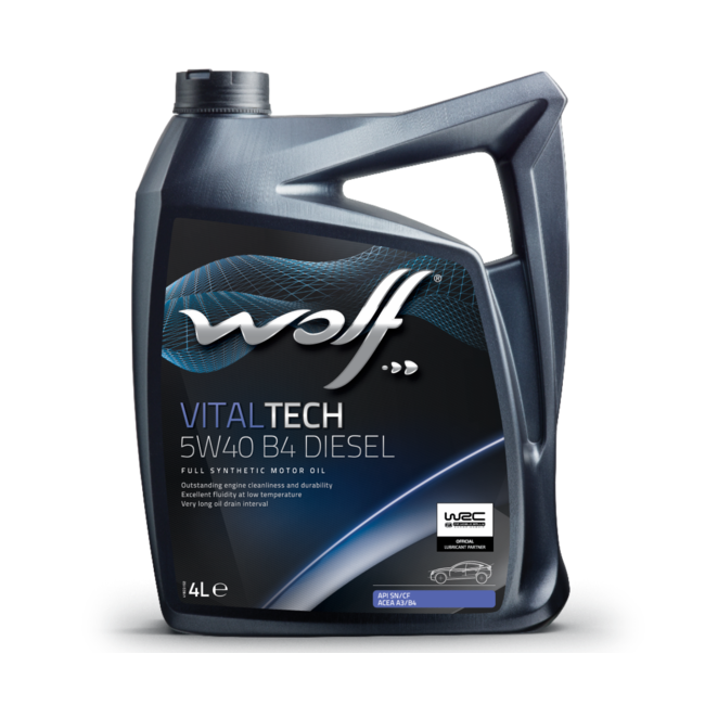 Моторное масло WOLF VITALTECH 5W40 B4 DIESEL 4л