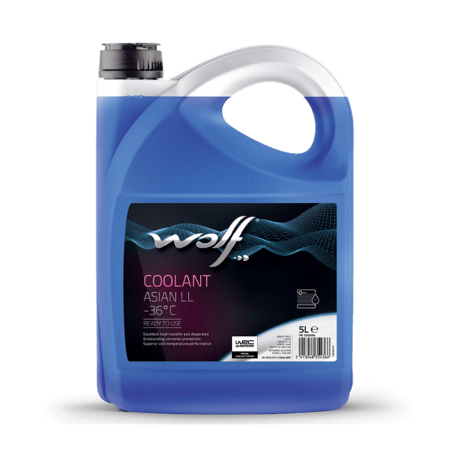 Охлаждающая жидкость G12 WOLF COOLANT ASIAN LL -36°C 5л