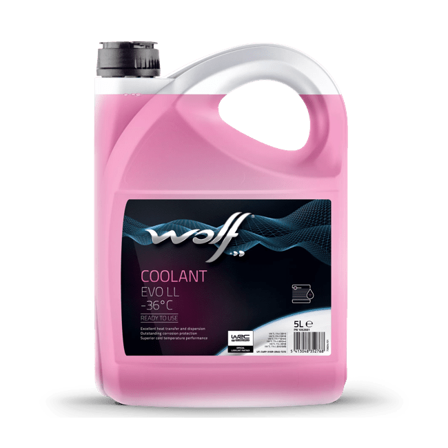 Охлаждающая жидкость G12 WOLF COOLANT EVO LL -36°C 5л