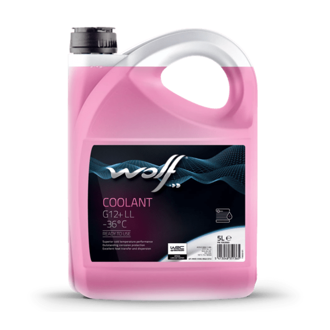 Охлаждающая жидкость WOLF COOLANT G12+ LL -36°C 5л