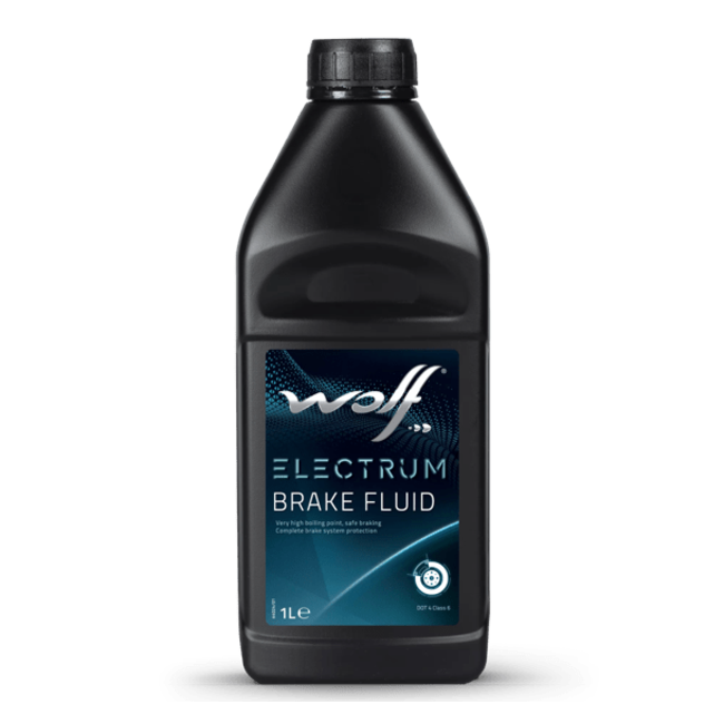 Тормозная жидкость DOT 4 LV для электромобилей WOLF ELECTRUM BRAKE FLUID 1л