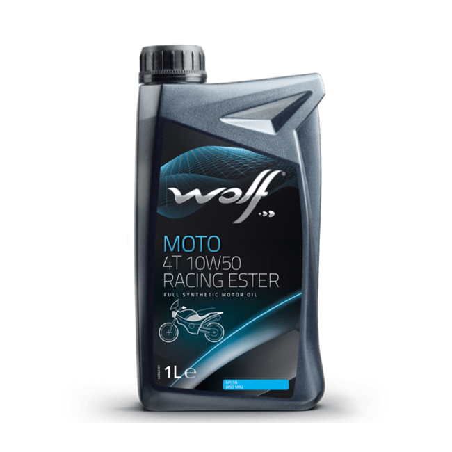 Моторное масло WOLF MOTO 4T 10W50 RACING ESTER 1л