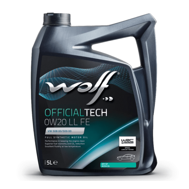 Низковязкое моторное масло WOLF OFFICIALTECH 0W20 LL FE 5л