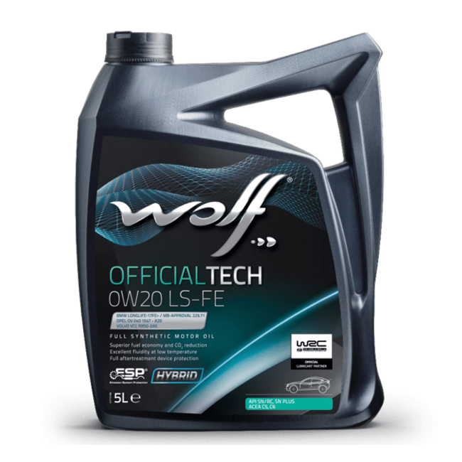 Низковязкое моторное масло WOLF OFFICIALTECH 0W20 LS-FE 5л