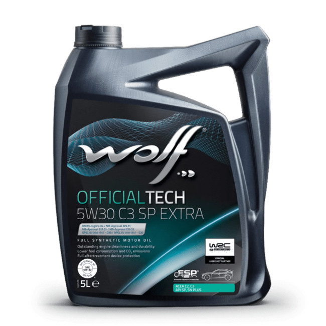 Моторное масло WOLF OFFICIALTECH 5W30 C3 SP EXTRA 5л