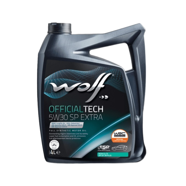 Моторное масло WOLF OFFICIALTECH 5W30 C3 SP EXTRA 4л