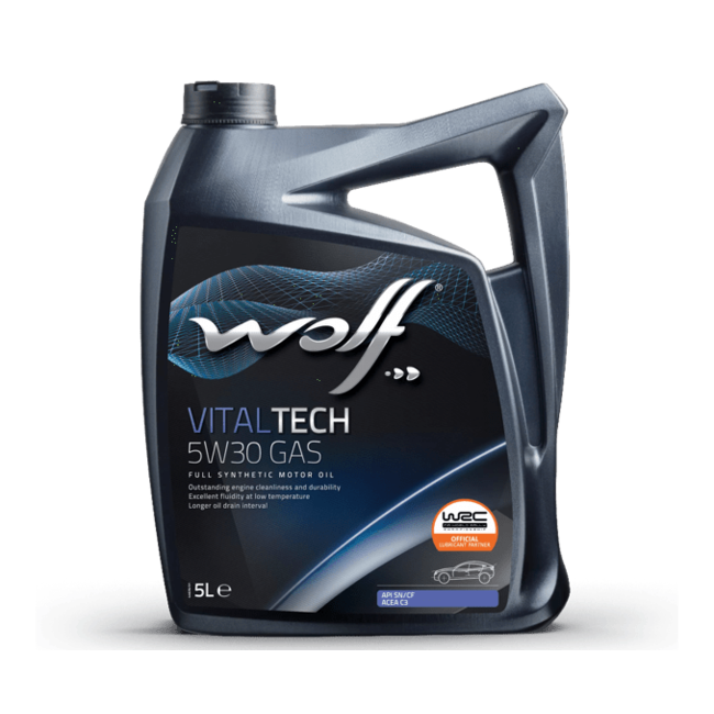 Моторное масло WOLF VITALTECH 5W30 GAS 5л