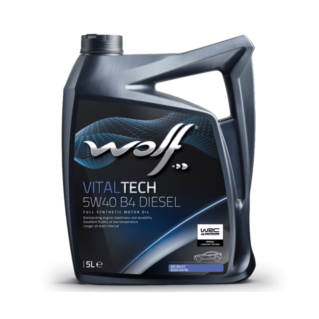 Моторное масло WOLF VITALTECH 5W40 B4 DIESEL 5л