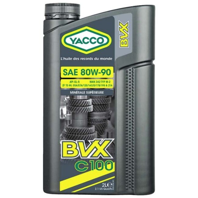 Трансмиссионное масло Yacco BVX C 100 80W90 2л для грузовой и строительной техники