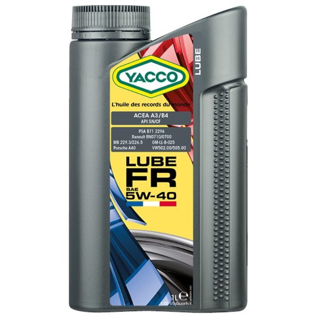 Синтетическое моторное масло Yacco LUBE FR 5W40 1л