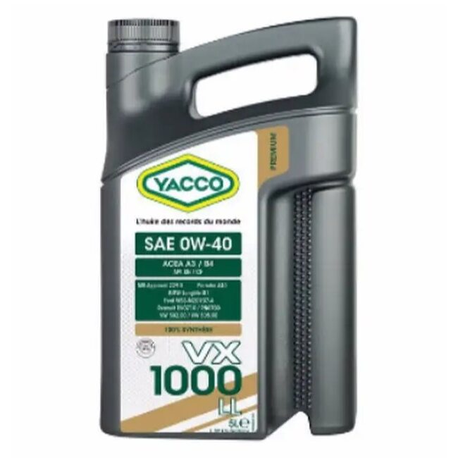Синтетическое моторное масло Yacco VX 1000 LL 0W40 5л