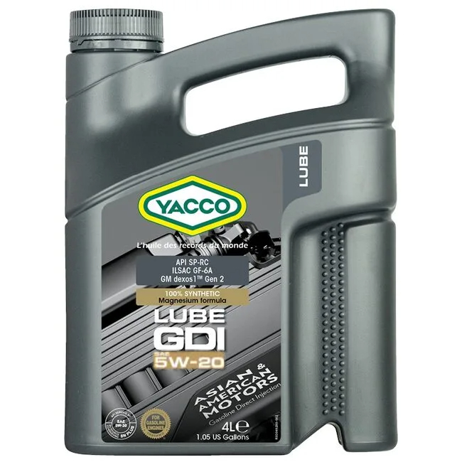 Синтетическое моторное масло Yacco LUBE GDI 5W20 4л