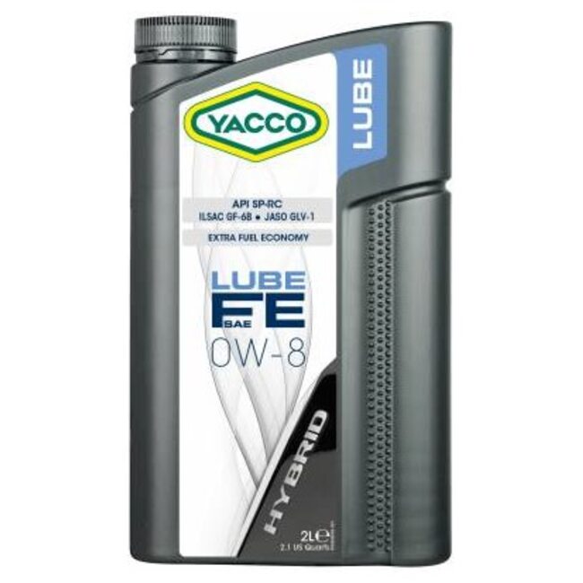 Синтетическое моторное масло Yacco LUBE FE 0W8 2литра