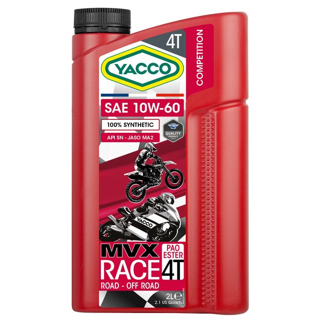 Синтетическое моторное масло Yacco MVX RACE 4T 10W60 2л
