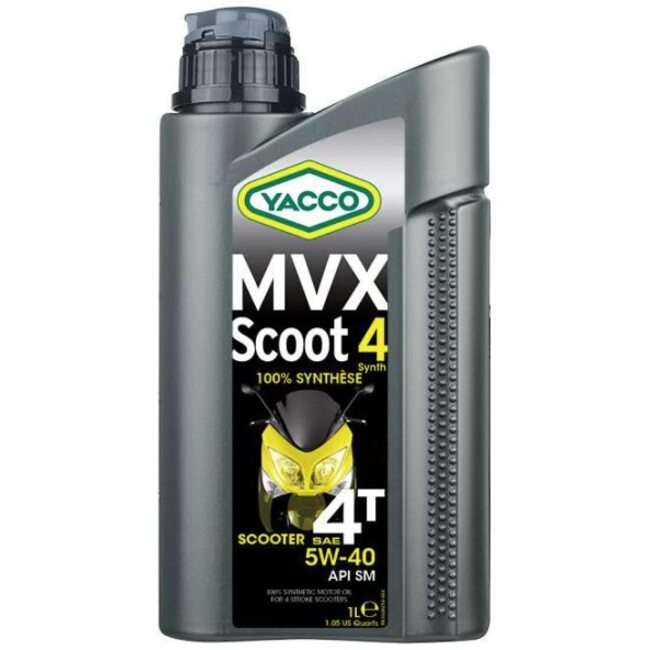 Малозольное масло для скутеров Yacco MVX SCOOT 4 SYNTH 5W40 1л
