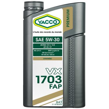 Yacco VX 1703 FAP 5W30 2л
