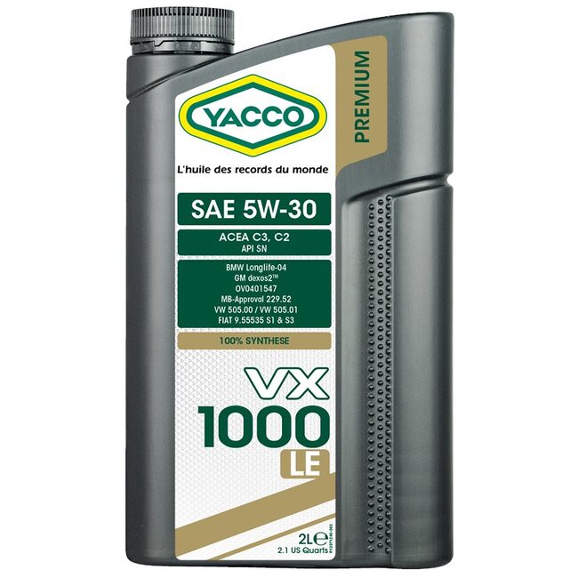 Синтетическое моторное масло Yacco VX 1000 LE 5W30 2л