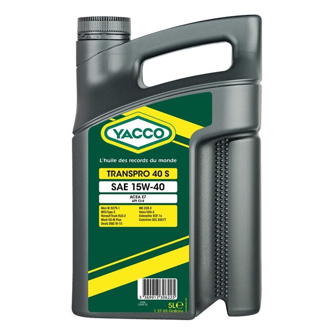 Полусинтетическое моторное масло Yacco TRANSPRO 40 S 15W40 - TBN 15 5л