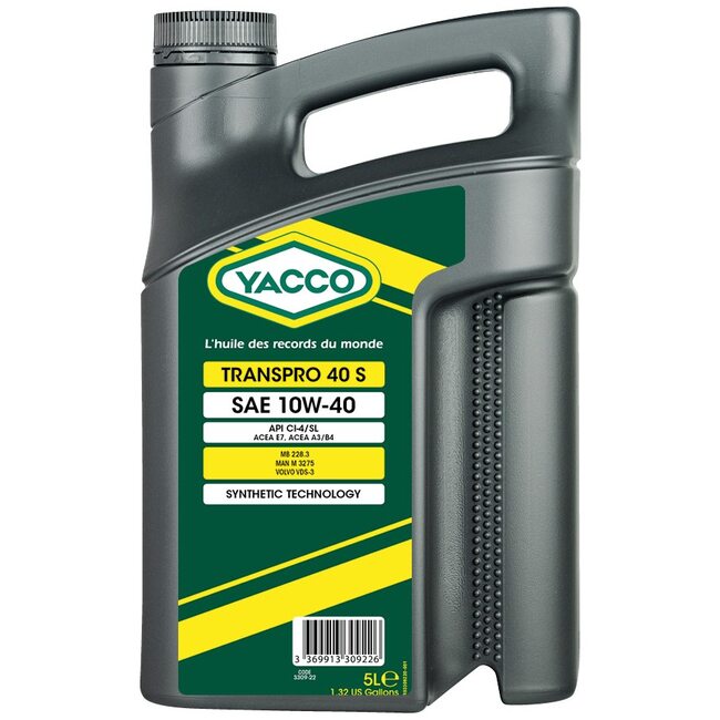 Топливосберегающее моторное масло Yacco TRANSPRO 40S 10W40 5л