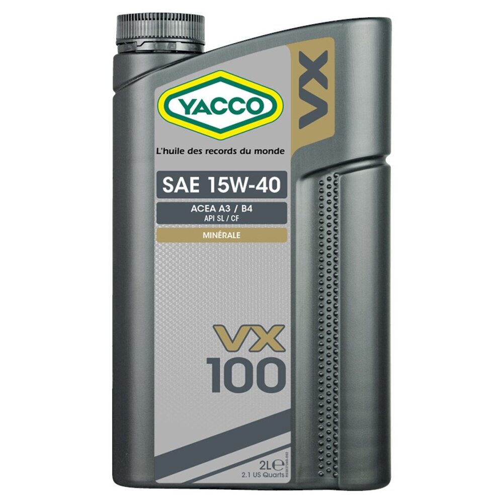 Масло для атмосферных двигателей Yacco VX 100 15W40 2л