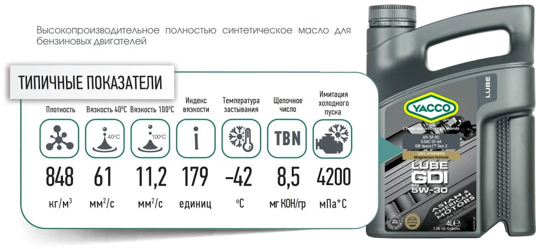 yacco lube gdi 5W30 promo 4le 1
